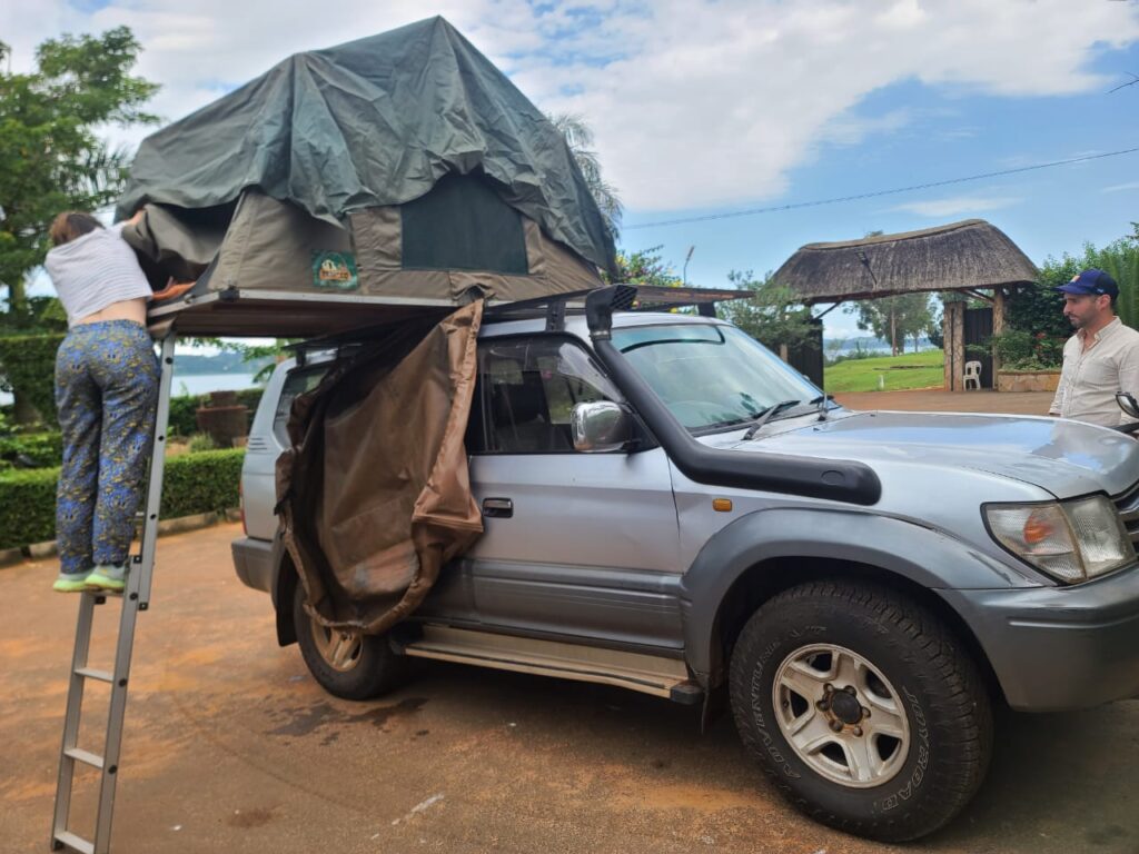 Prado with Rooftop Tent Rental Uganda